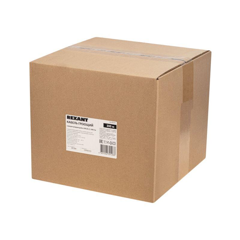 Кабель греющий (нагрев.) саморег. SRL16-2 неэкранированный 16Вт/м 0.88кв.мм/105м 300м Rexant 51-0274