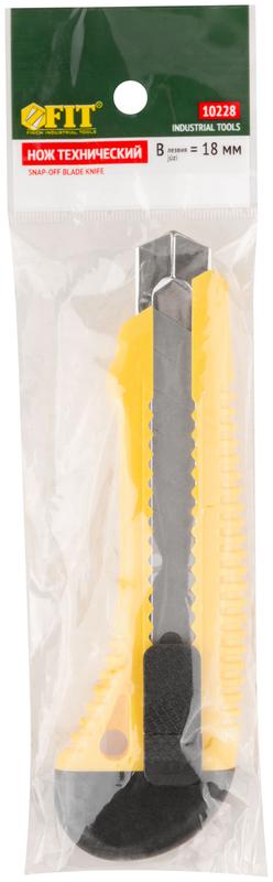 Нож технический 18мм усилен. пластик. FIT 10228