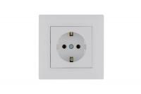 Розетка 1-м Karea RIZZ с заземл. бел. Makel 88001028