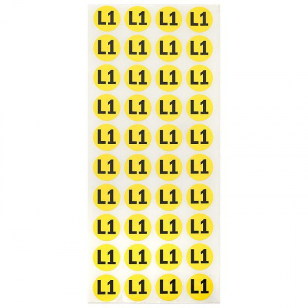 Наклейка "L1" d20мм PROxima EKF an-2-15